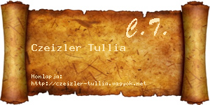 Czeizler Tullia névjegykártya